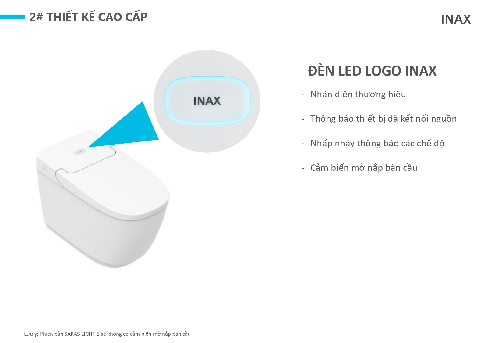 Bồn Cầu Thông Minh INAX AC-819VN/BW1 SARAS Auto Open