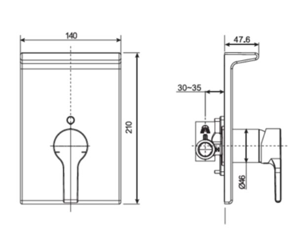 Vòi sen tắm American WF-3921 nóng lạnh