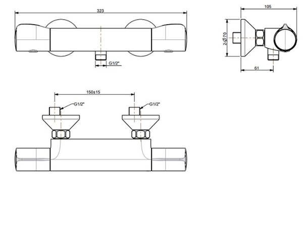 Vòi sen tắm American WF-4950 nóng lạnh