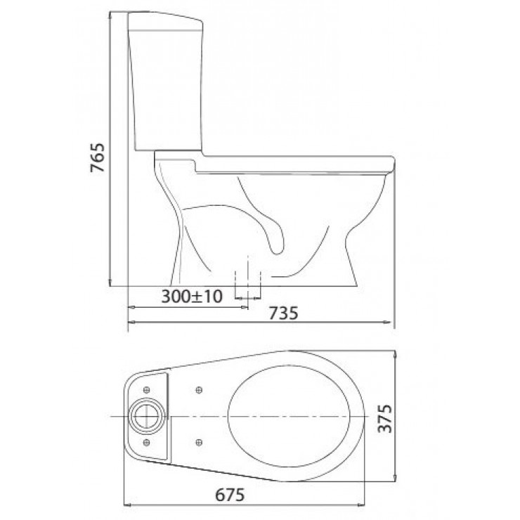 Bồn cầu 2 khối Viglacera VI77 + quà tặng