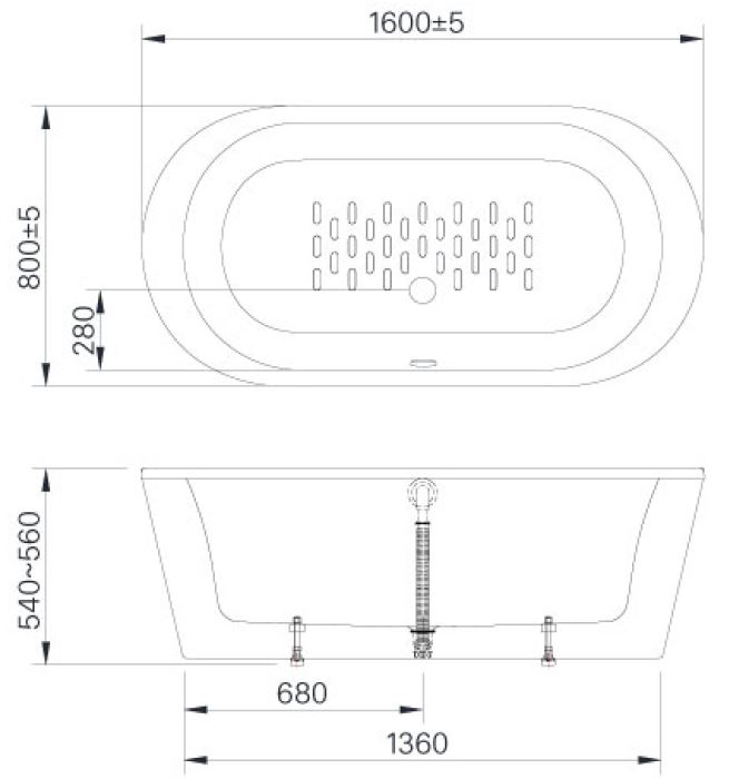 Bồn tắm lập thể INAX BF-1656V dài 1m6 (BF1656V)
