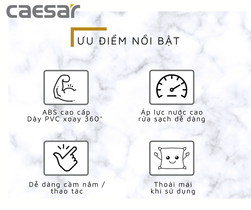 Vòi xịt vệ sinh Caesar BS304A