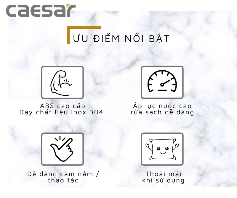 Vòi xịt vệ sinh Caesar BS306B