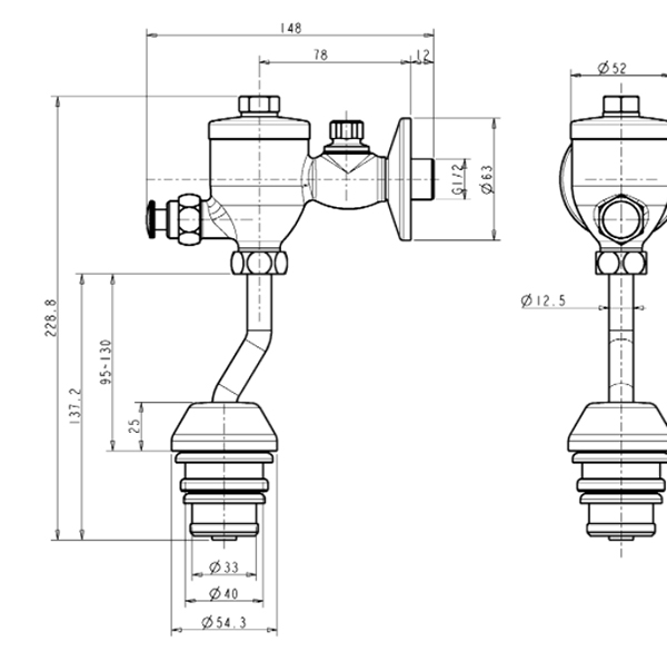 Xả tiểu American Standard WF-9802