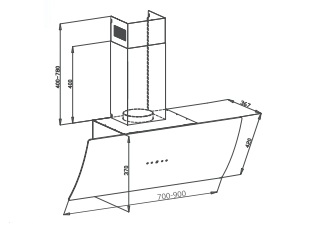 Máy hút khói khử mùi Canzy CZ 089D