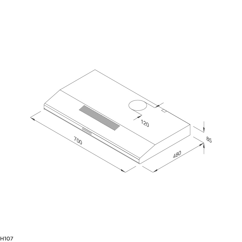 Máy hút khói khử mùi Malloca H107W