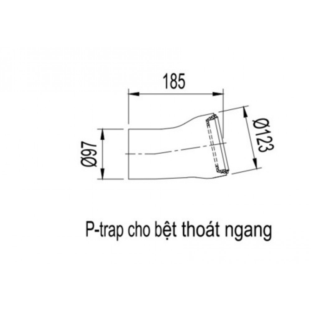 Ống xả bồn cầu thoát ngang Inax CF-11SV (CF11SV)