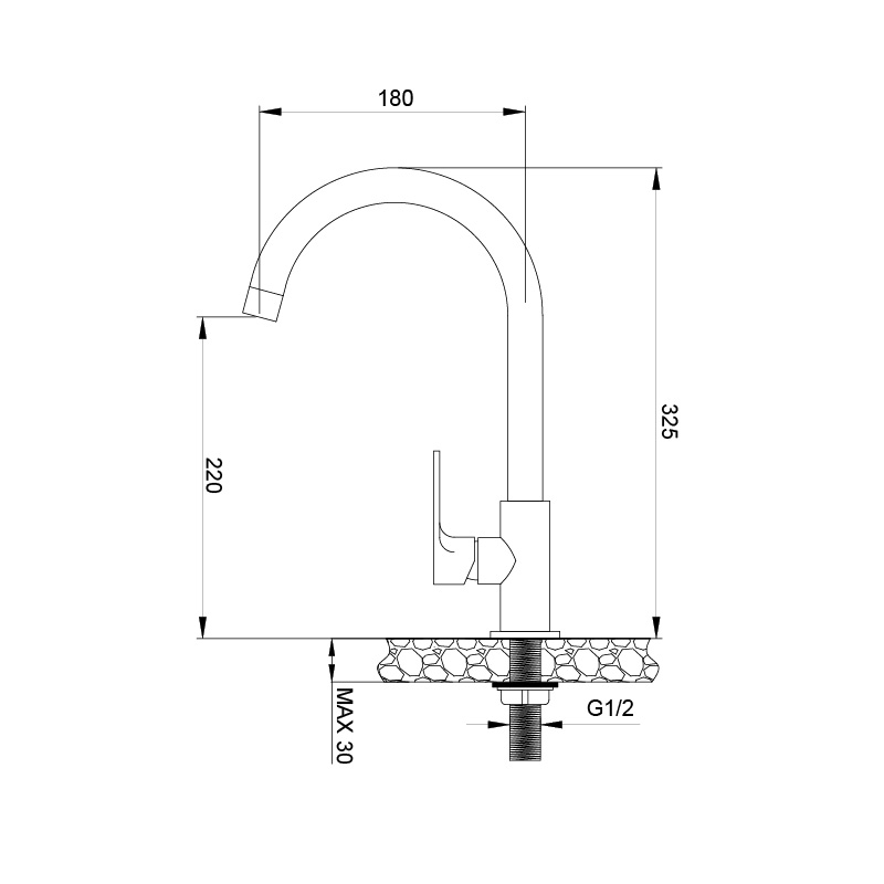 Vòi chậu rửa chén Malloca K1603CL nước lạnh