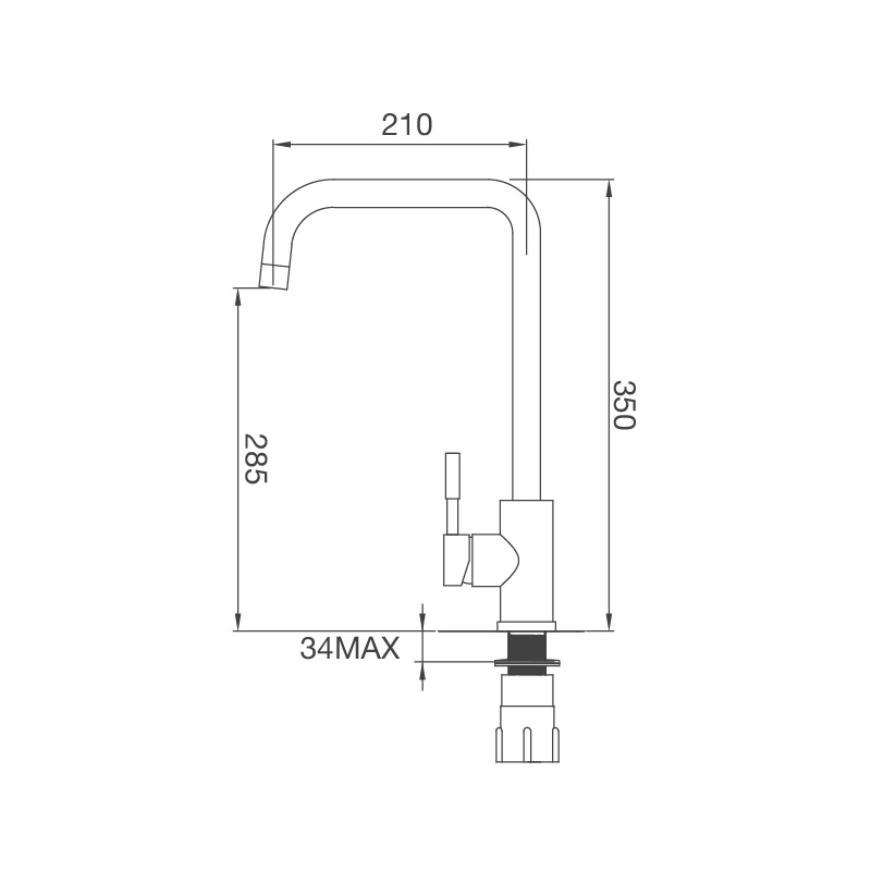 Vòi chậu rửa chén Malloca K559-SN nóng lạnh