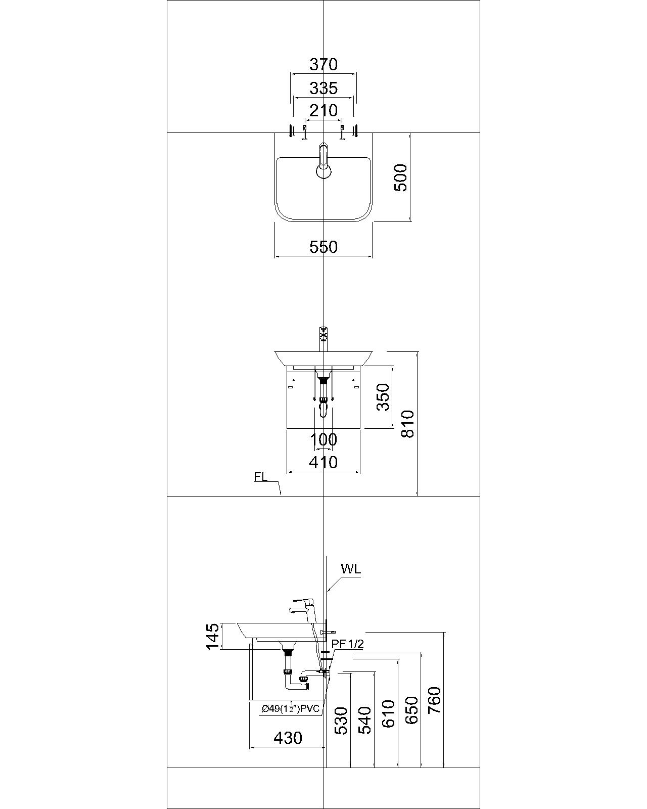 Bộ Lavabo tủ Caesar LF5370