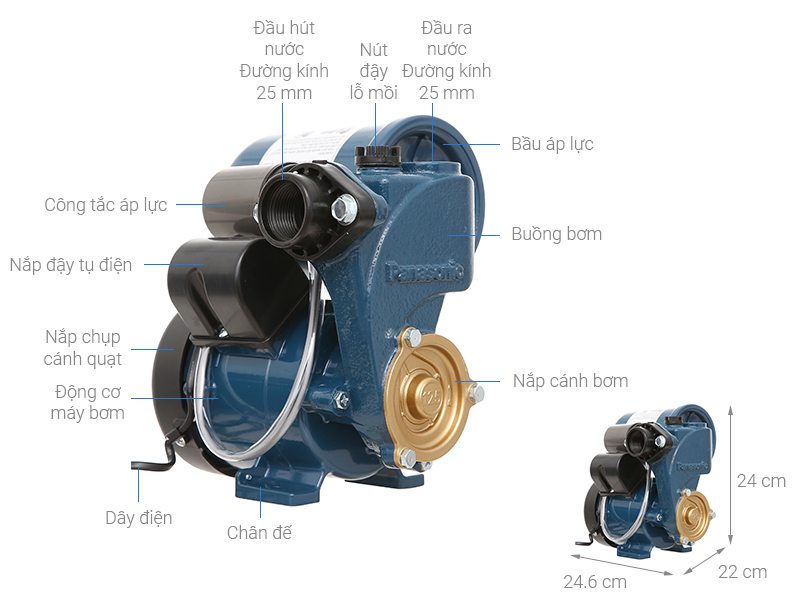 Máy bơm nước tăng áp Panasonic A-130JAK