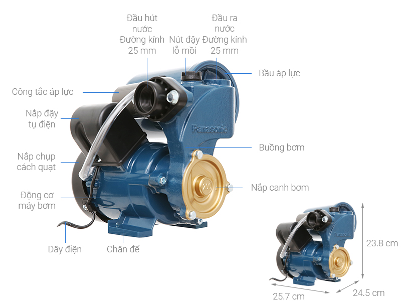 Máy bơm nước tăng áp Panasonic A-200JAK