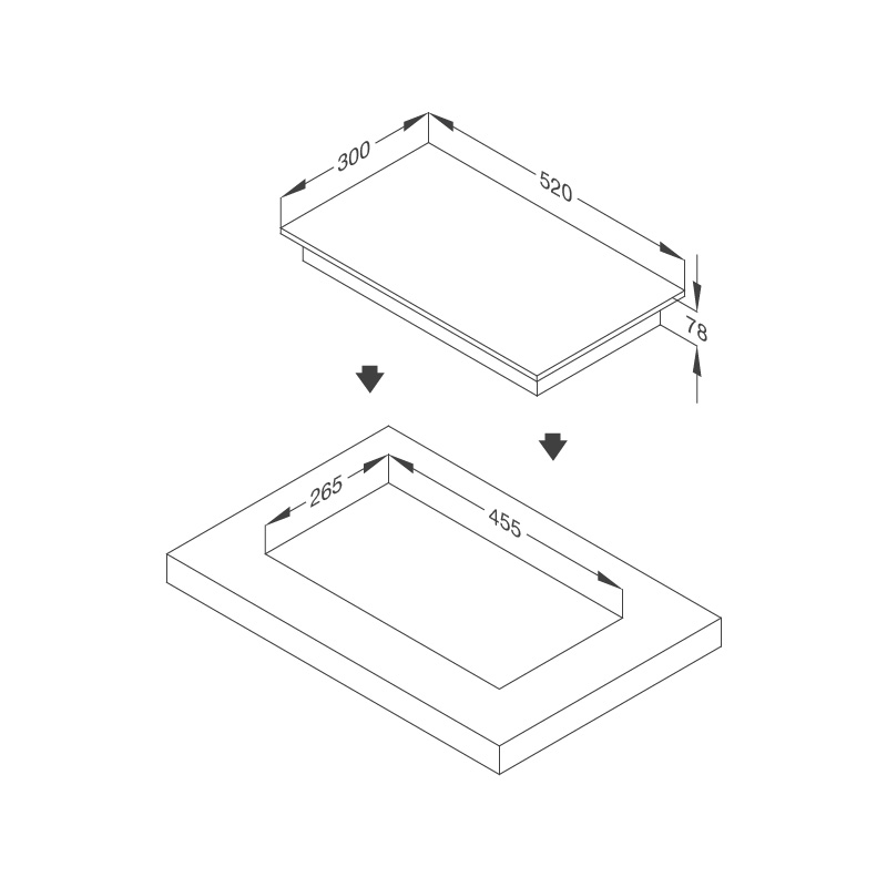 Bếp gas âm Malloca MDG 301