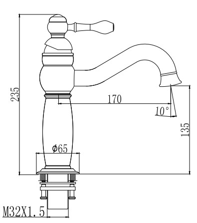 Vòi lavabo chậu rửa mặt Everest EV-MV25 nóng lạnh mạ vàng nghệ thuật