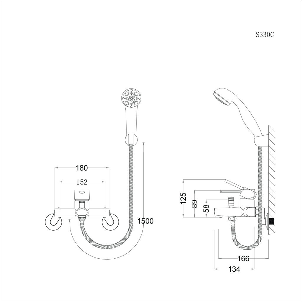 Vòi sen tắm nóng lạnh Caesar S333C