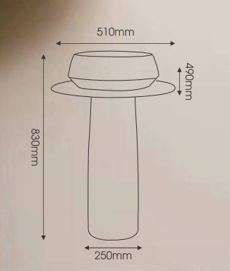 Lavabo chậu rửa mặt Everest EV-CĐC04 trụ nghệ thuật