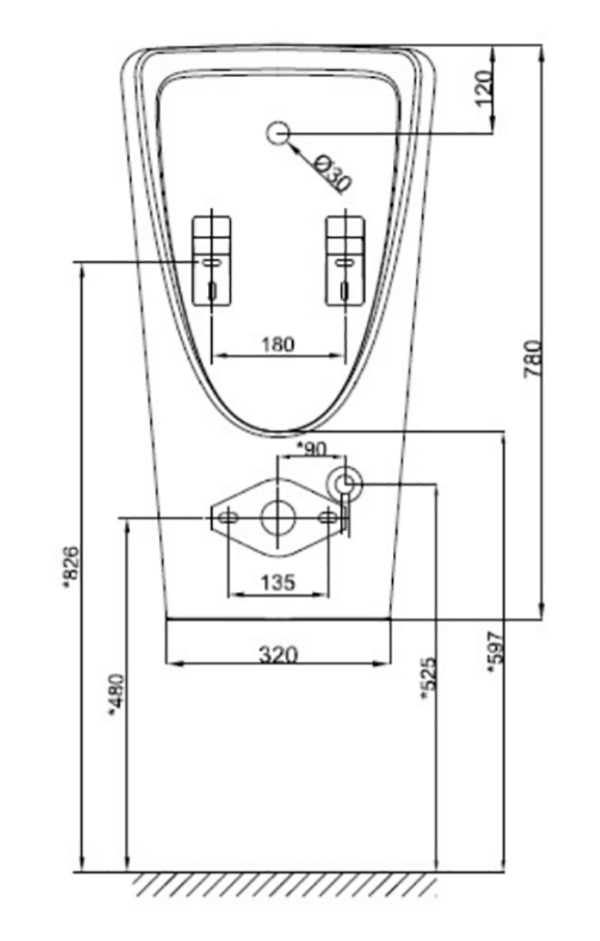 Bồn tiểu nam American Standard WP-6519 treo tường + xả tiểu cảm ứng