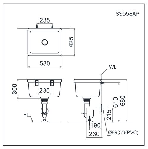 Chậu giặt Caesar SS558AP