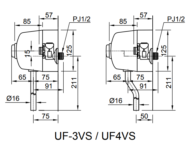 Xả tiểu Inax UF-3VS ống thẳng xả nhấn (UF3VS)