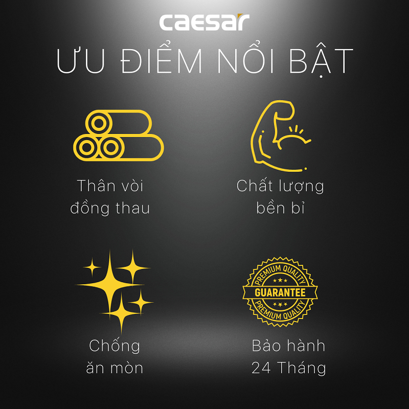 Vòi gắn tường Caesar W037C