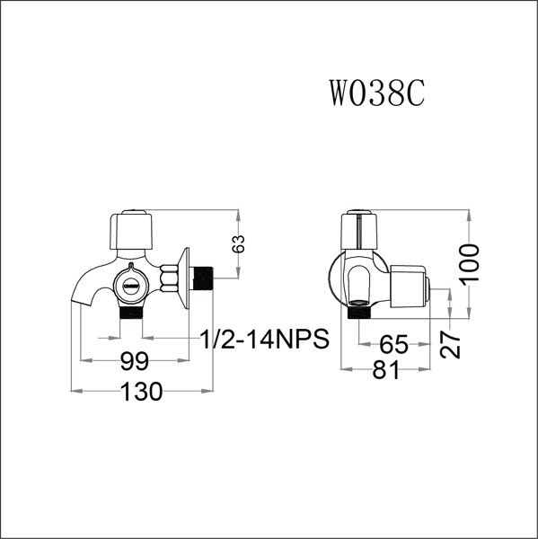 Vòi sen tắm nước lạnh Caesar S038C