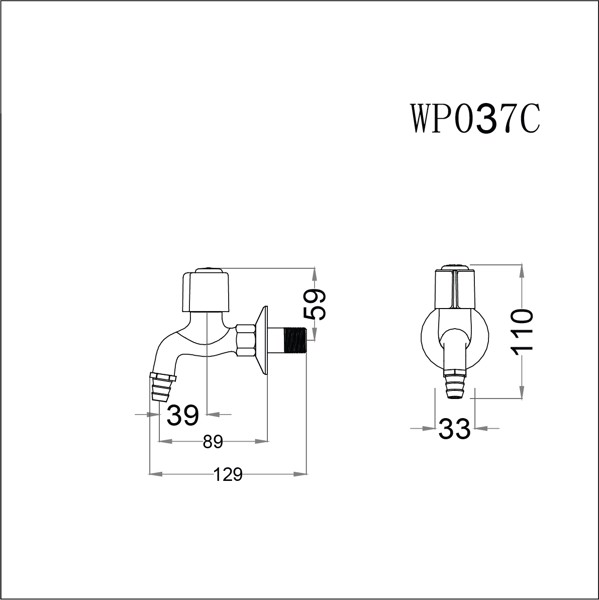 Vòi gắn tường Caesar WP037C