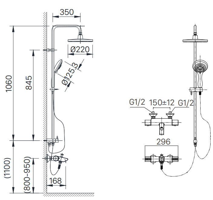 Cây sen tắm đứng nóng lạnh INAX BFV-6015S tự động (BFV6015S)