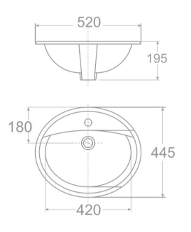 Lavabo chậu rửa mặt American Standard VF-0476 bán âm