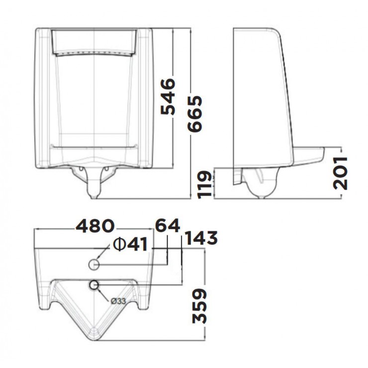 Bồn tiểu nam American Standard WP-6591 treo tường