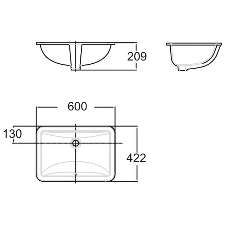 Lavabo chậu rửa mặt American Standard TI-0459-WT âm bàn