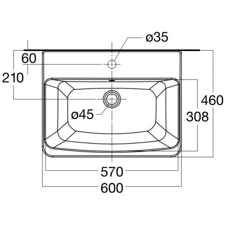 Lavabo chậu rửa mặt American Standard 0507-WT treo tường