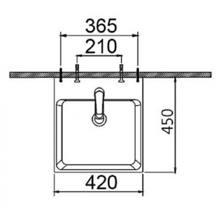 Bản vẽ kỹ thuật Lavabo chậu rửa mặt Caesar LF5261 đặt bàn