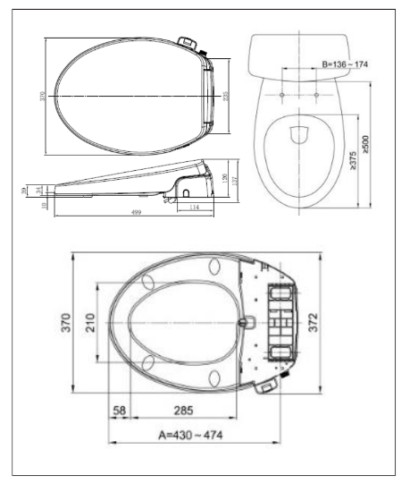 Sơ đồ Nắp rửa cơ American Standard SLIM00001-WT