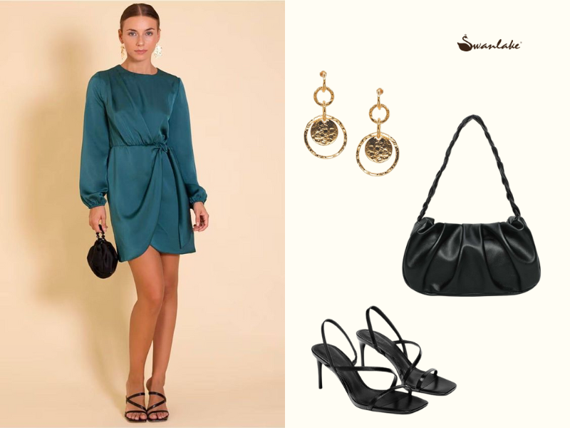 Diện đầm xanh cổ vịt sành điệu cùng Swanlake