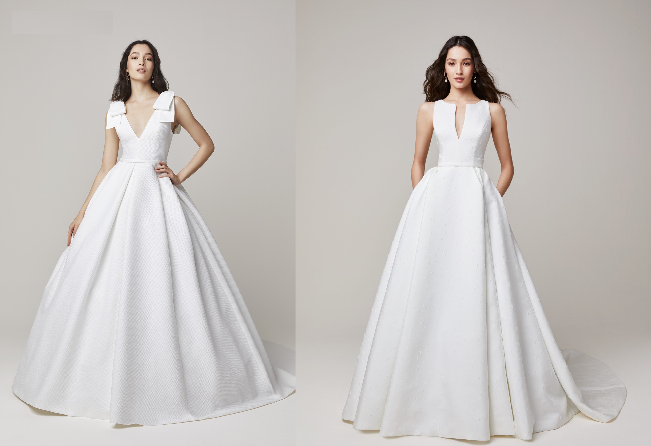 Tafta cũng là chất liệu quen thuộc trong thời trang cưới