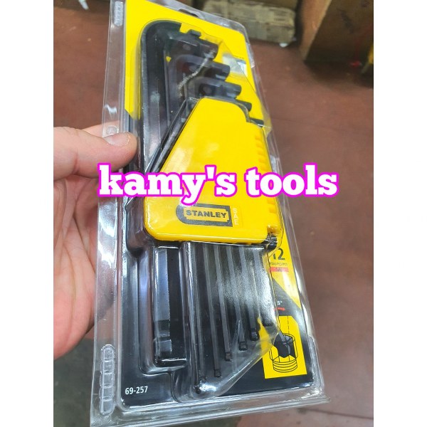 Bộ lục giác hệ inch 12 chi tiết stanley 69-257