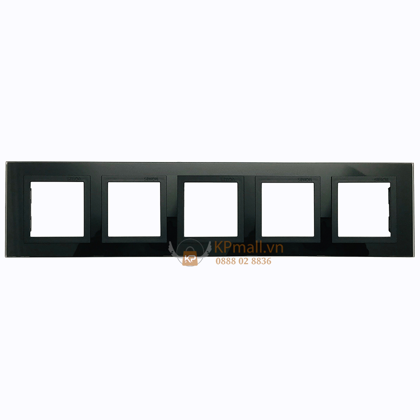 nơi bán khung viền năm mặt kính màu đen simon v8 80650-63