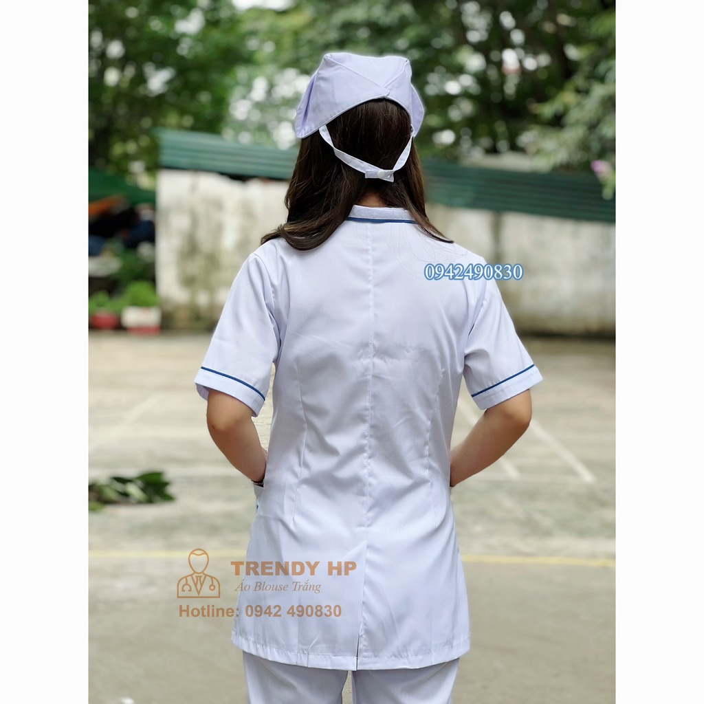 bo blouse trang duoc si