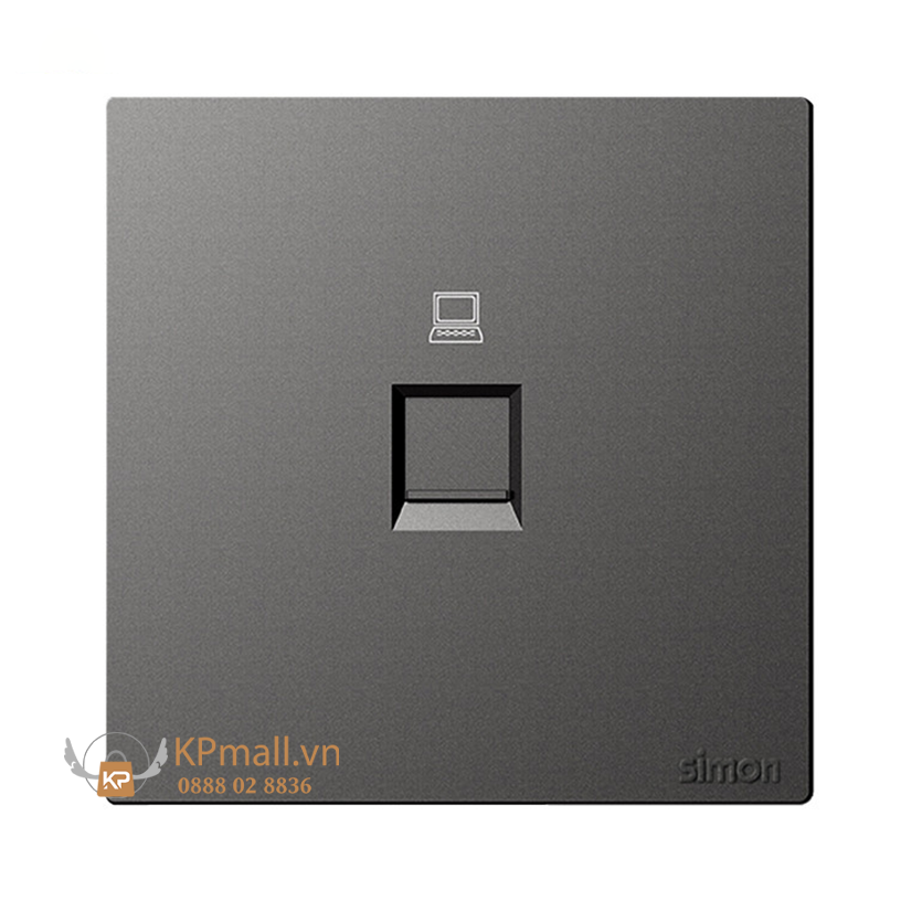 bộ ổ cắm mạng đơn cat 6e mau xam simon s6 585218-61