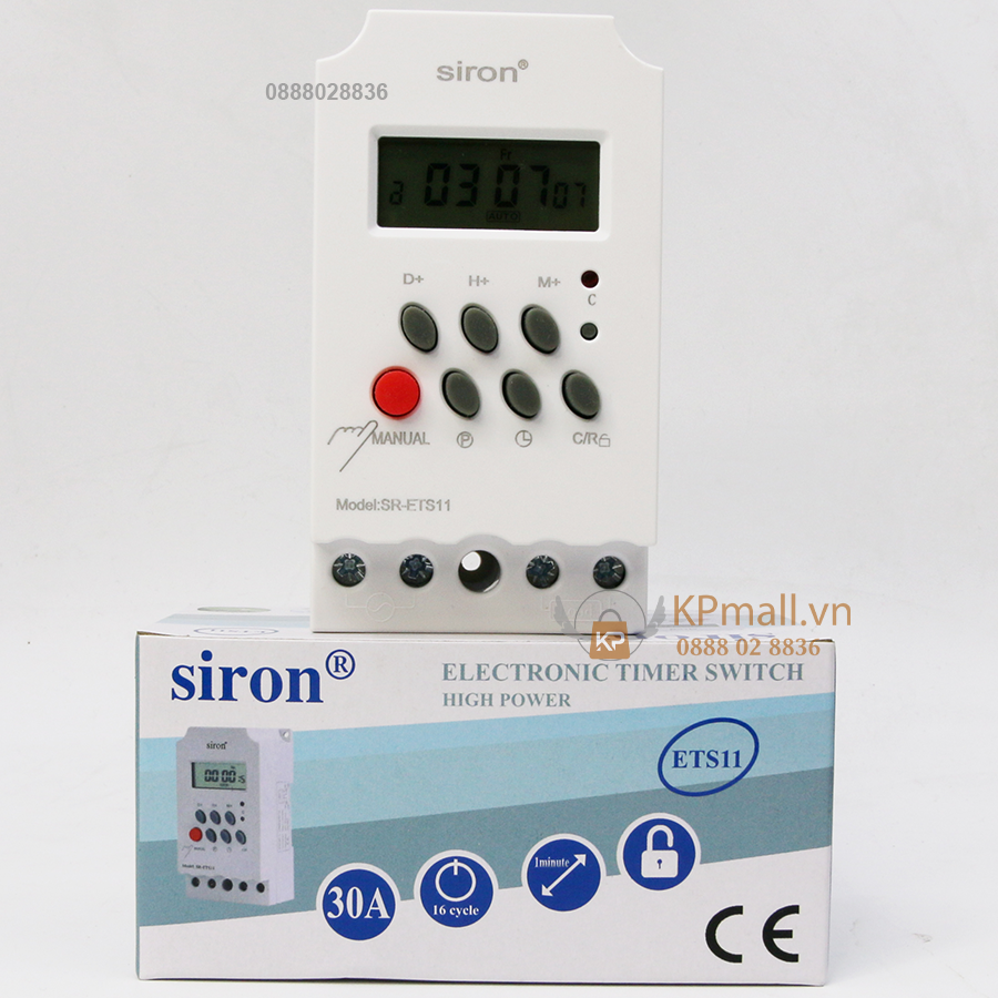 thiet bi hen gio may bơm nước SIron ETS11