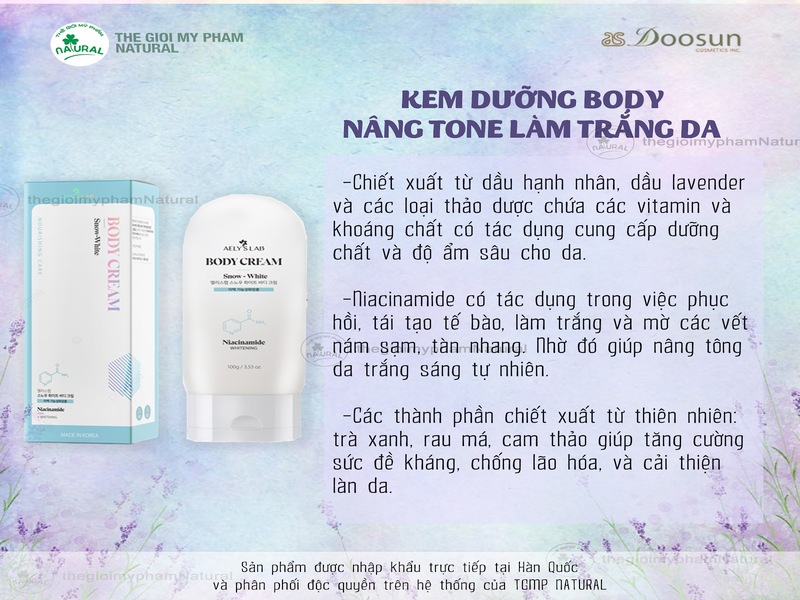 Cách trắng da mặt với kem dưỡng trắng da nâng tone chiết xuất từ thành phần thiên nhiên 