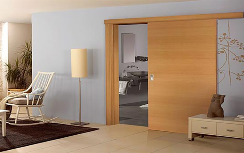 Mẫu cửa lùa gỗ tự nhiên