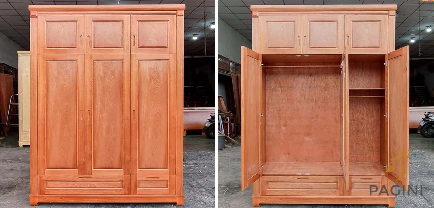 Tủ áo gỗ tự nhiên với mẫu mã đa dạng tại Pagini