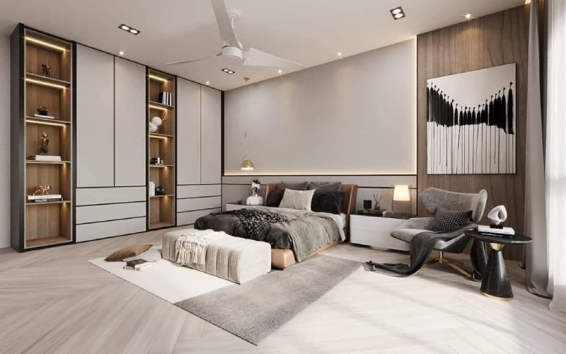 Sự sang trọng và thanh lịch nội thất phòng ngủ