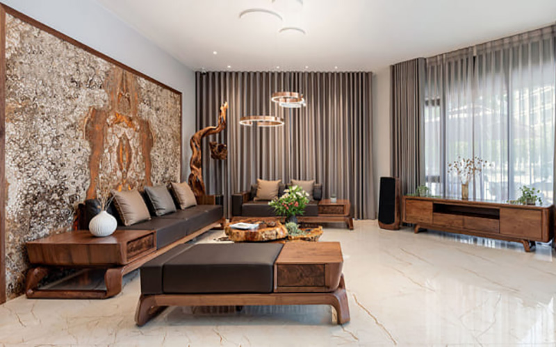 Ưu điểm của sofa gỗ đệm da bò