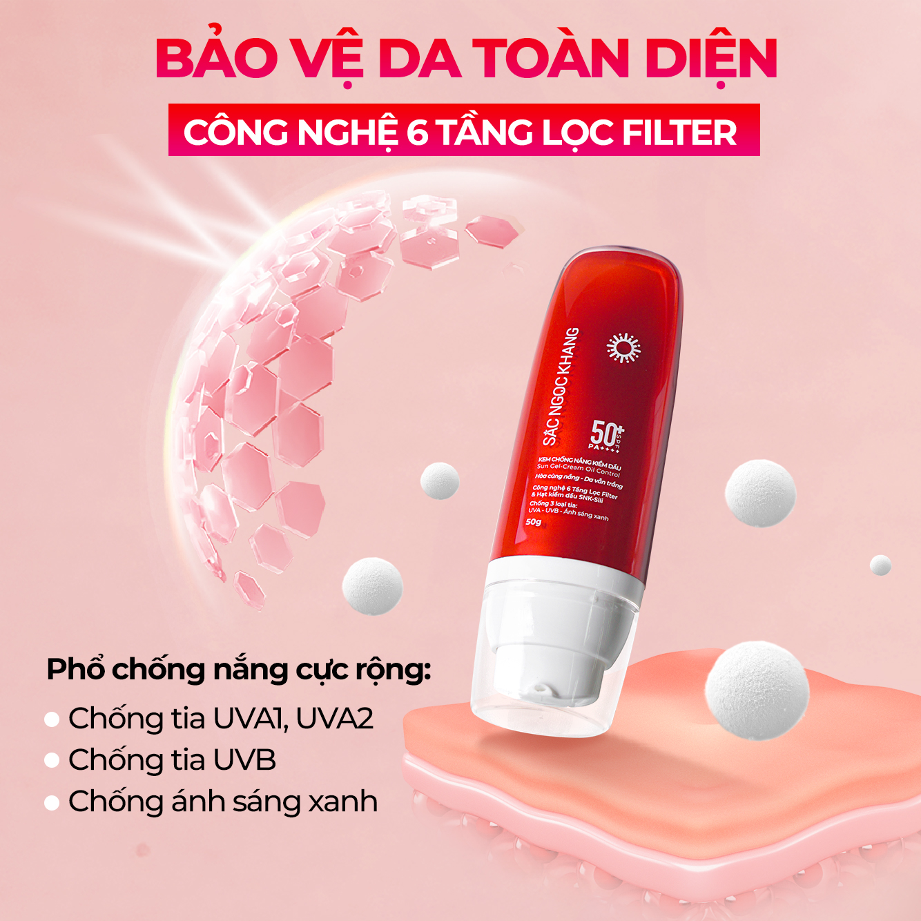 Bảo vệ da khỏi tia UVA - UVB - Ánh sáng xanh