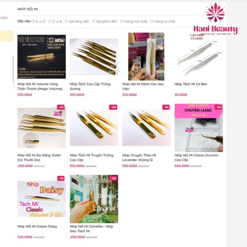 Hani Beauty Tool - Địa chỉ cung cấp nhíp nối mi chuyên nghiệp chính hãng