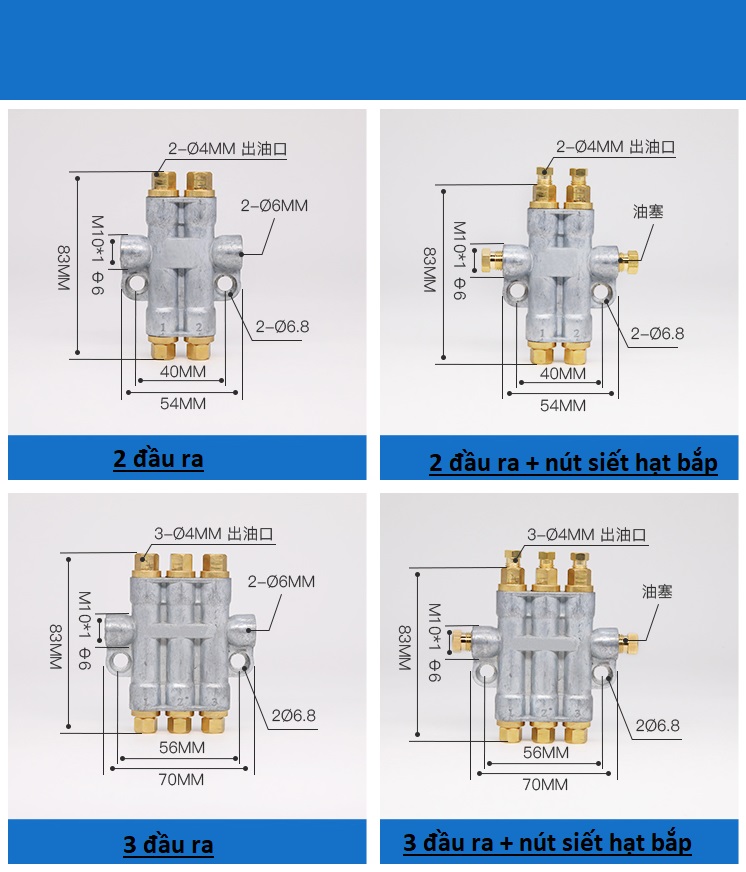 chia dầu bôi trơn YH series