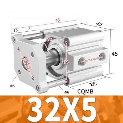 Xi lanh SMC CQMB32-5/10/15/20/25/30/35/40/45/50/75/100