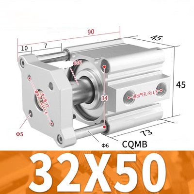 Xi lanh SMC CQMB32-5/10/15/20/25/30/35/40/45/50/75/100